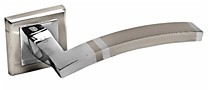 А-230 Белый никель/хром. Ручка межкомнатная квадратное основание (1компл=2шт). PALIDORE